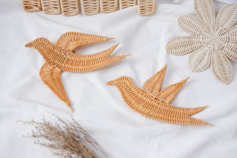 Boys Nursery Decor with Rattan Bird, Neutral Nursery Room, Animal Decor for Baby room,