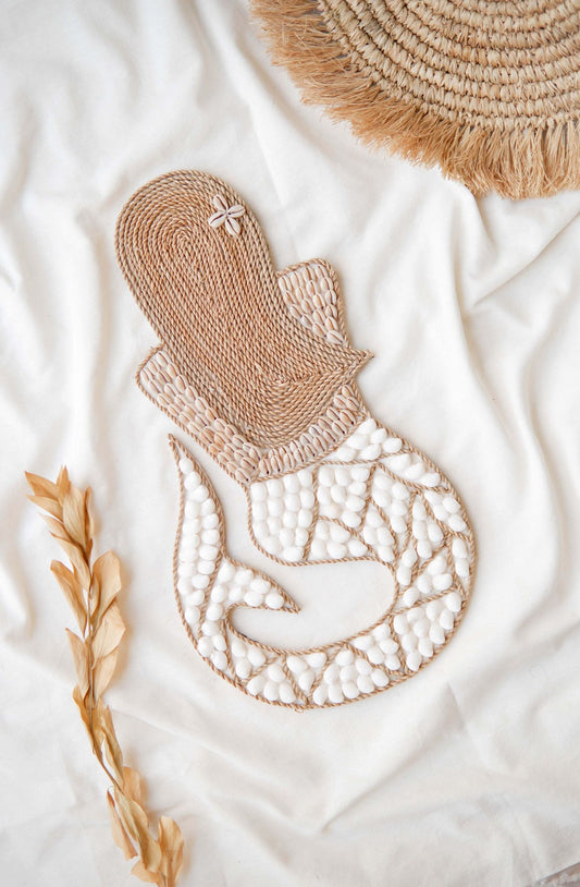 Boho Bedroom Sea Shell Wall Decor | Beach House Wall Decor | Coastal Girls Room Decor Ideas | Mermaid Nursery Decor | Boho Nursery Wall Decor