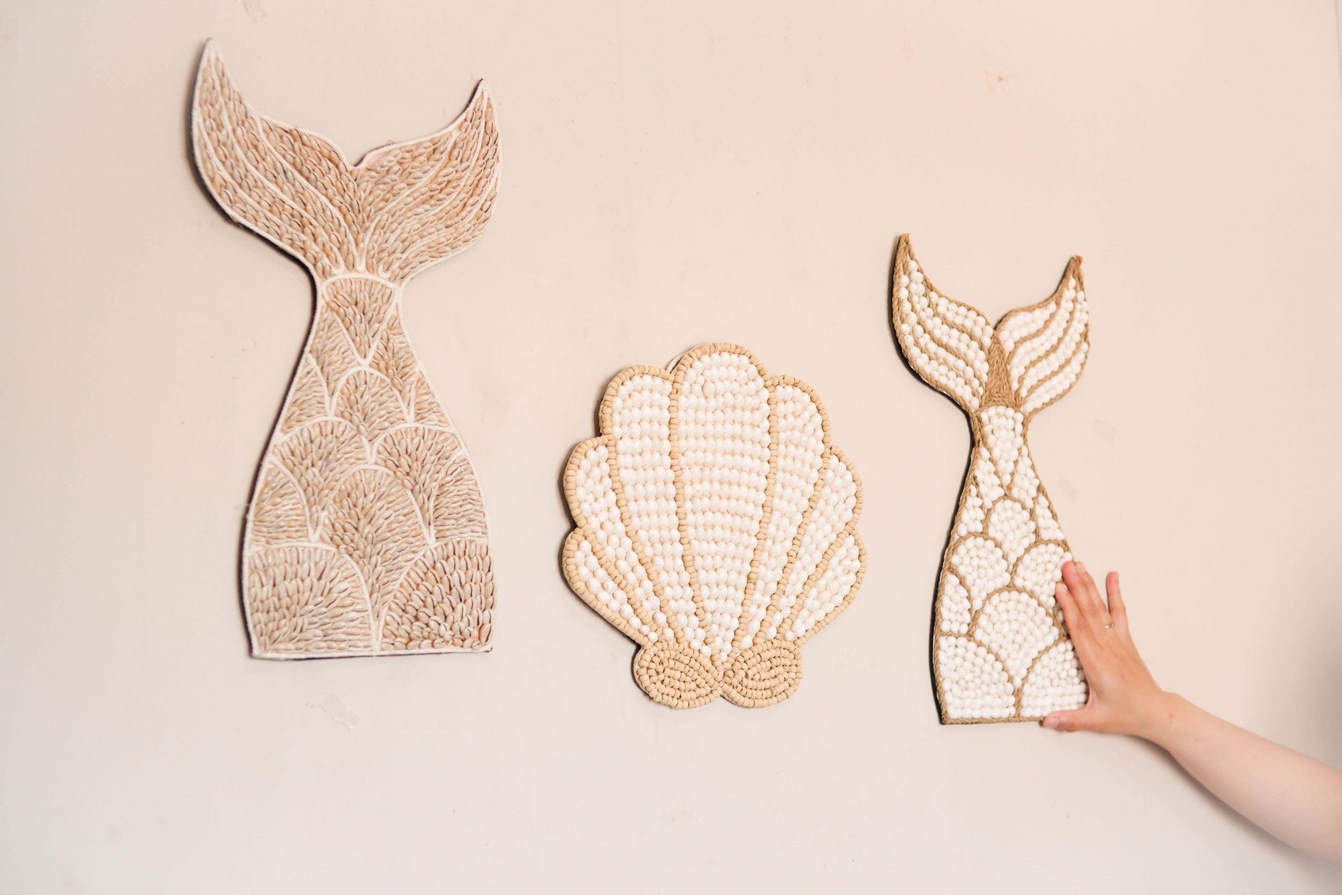 Boho Sea Shell Wall Decor | Beach House Theme Decor | Girls Room Decor | Beach Nursery Decor | Coastal Nursery Decor