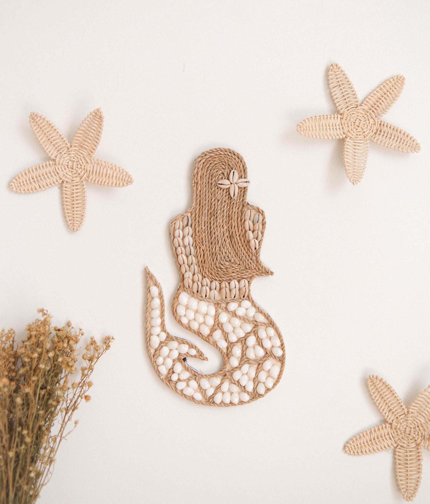 Boho Mermaid Girl Room Decor, Seashell Nursery Decor, Sea Shell Wall Decor, Under The Sea Nursery Girl, Mermaid Theme Baby Room, Ocean Decor