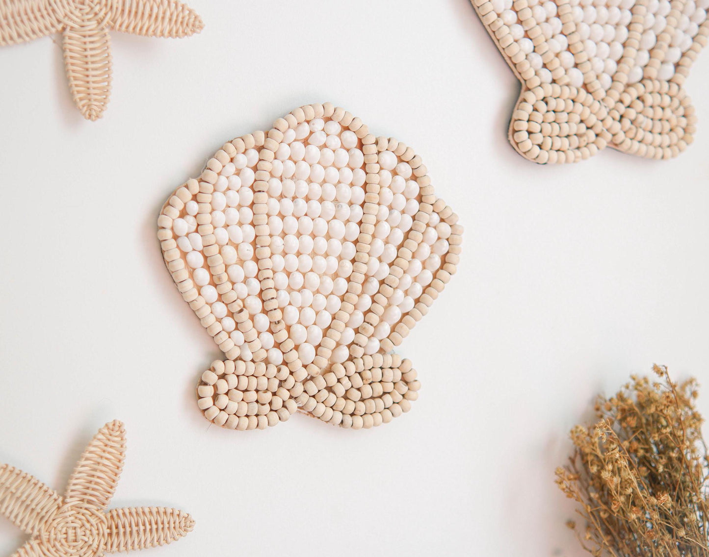 Sea Shell Wall Decor, Boho Nursery Wall Decor, Baby Girl Decoration Room, Seashell Nursery Decor, Boho Beach Nursery Decor, Ocean Baby Decor