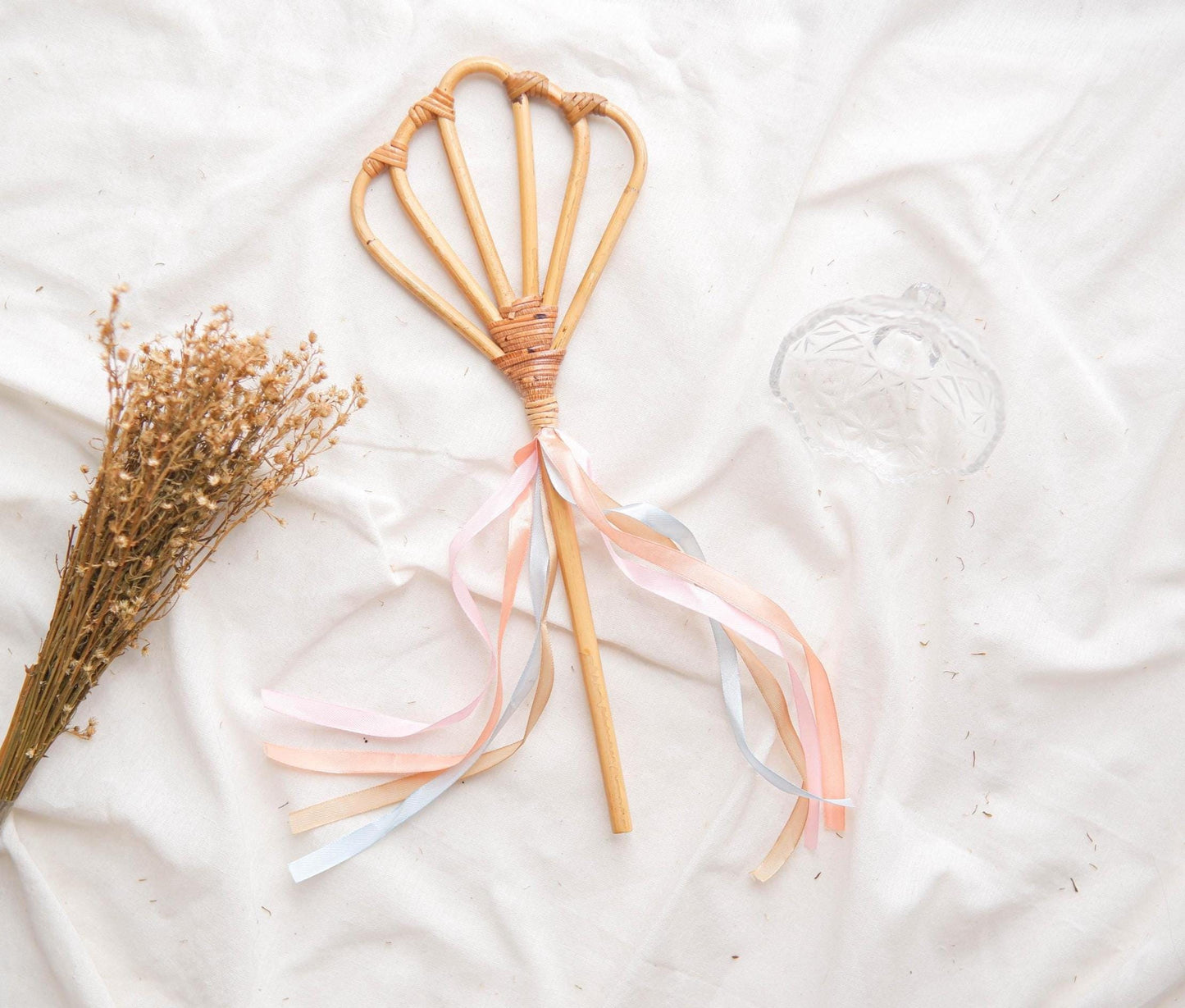 Fairy Magic Wand, Rattan Kids Toys, Mermaid Seashell Wand, Rattan Fairy Miniature Wand, Under The Sea Baby Wands, Rattan Pretend Play