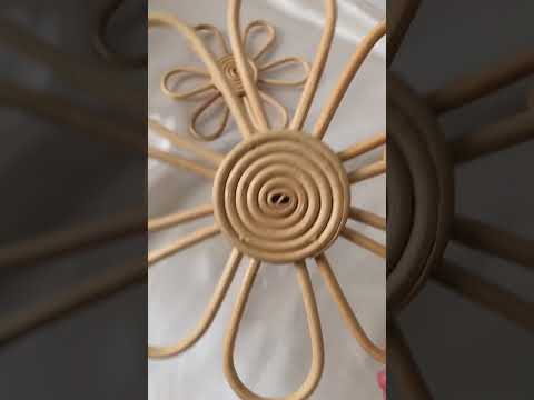 Rattan Flower Nursery Decor | Rattan Daisy for Kids Bedroom Decor | Boho Bedroom Decor | Baby Girls Room Decor