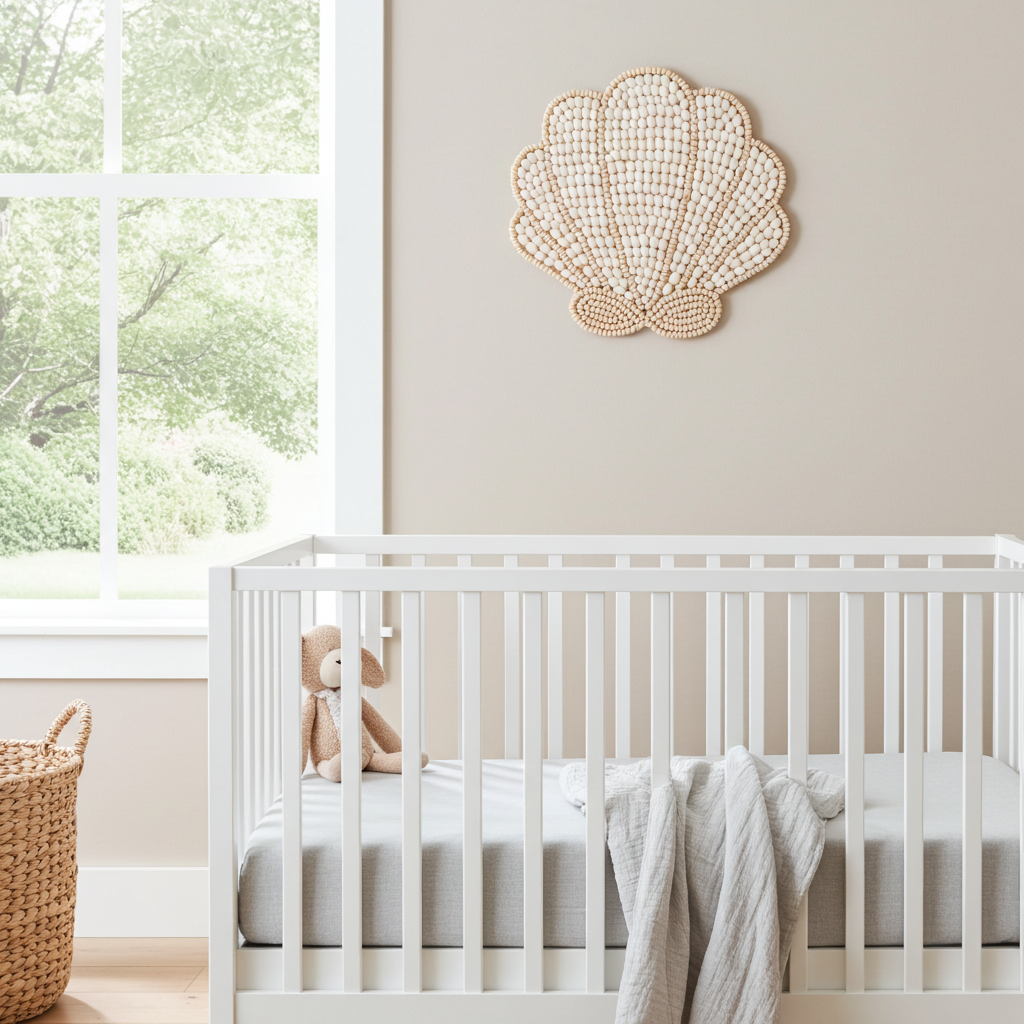 Boho Sea Shell Nursery Wall Decor | Beach House Decor