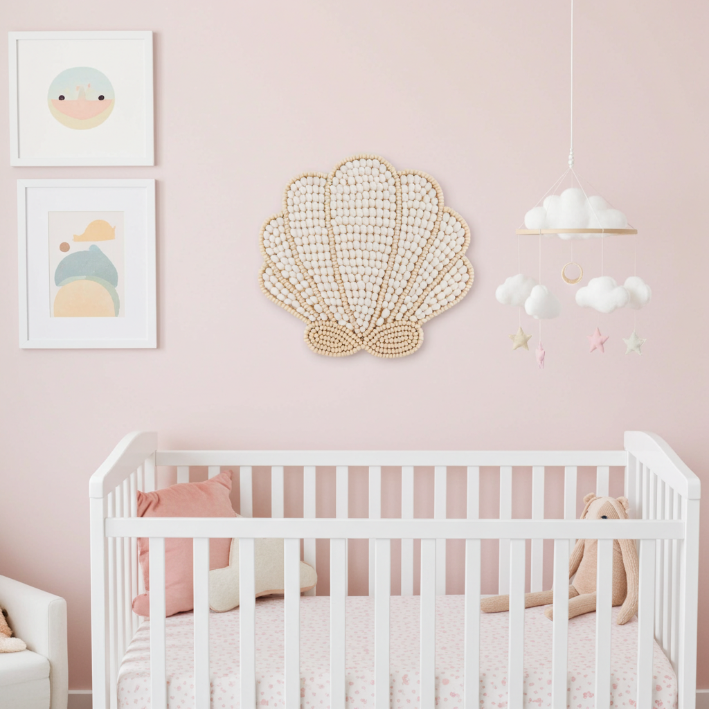 Boho Sea Shell Nursery Wall Decor | Beach House Decor