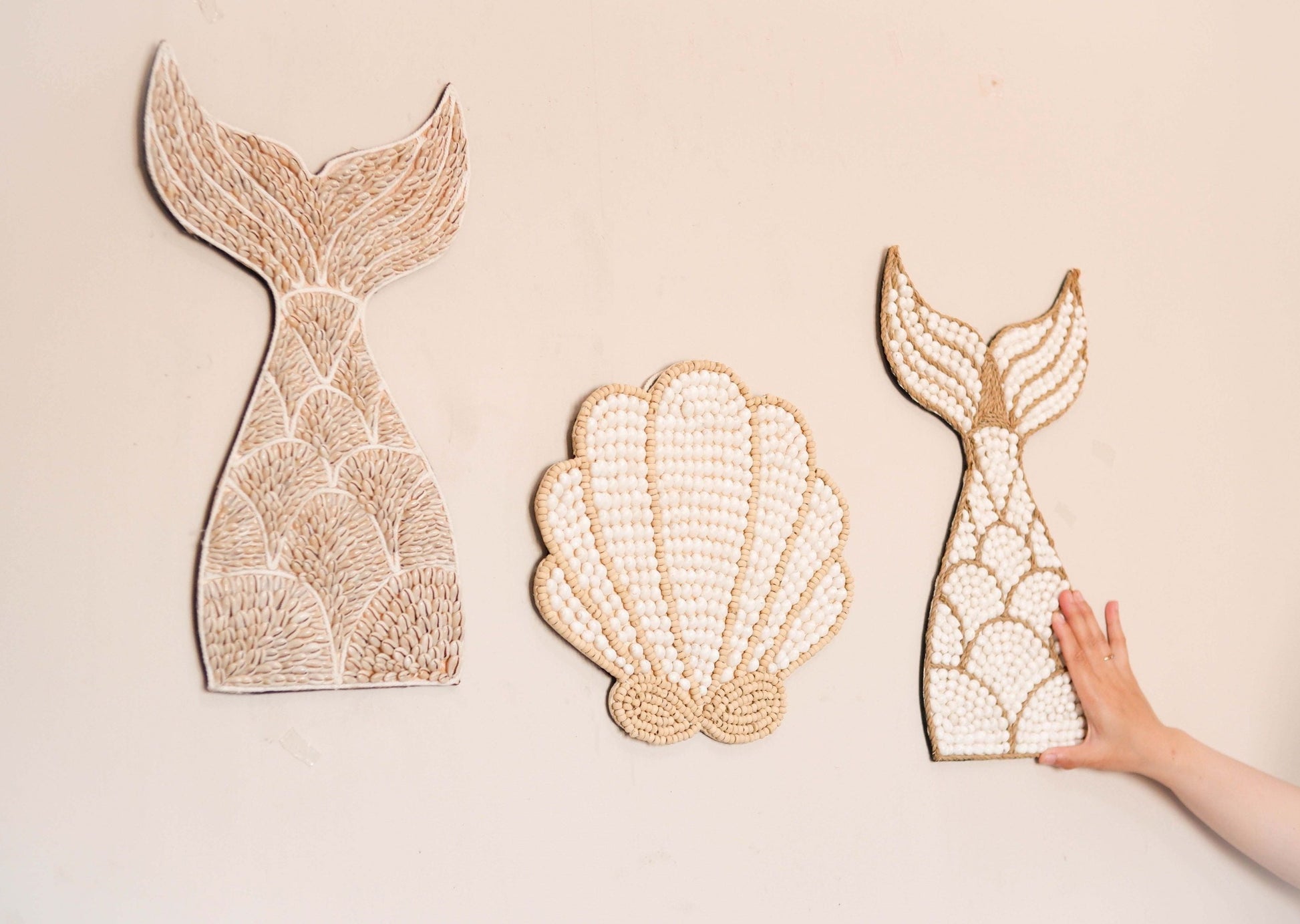 Sea Shell Wall Decor for Kids Playroom and beach nursery room | Coastal baby room decor