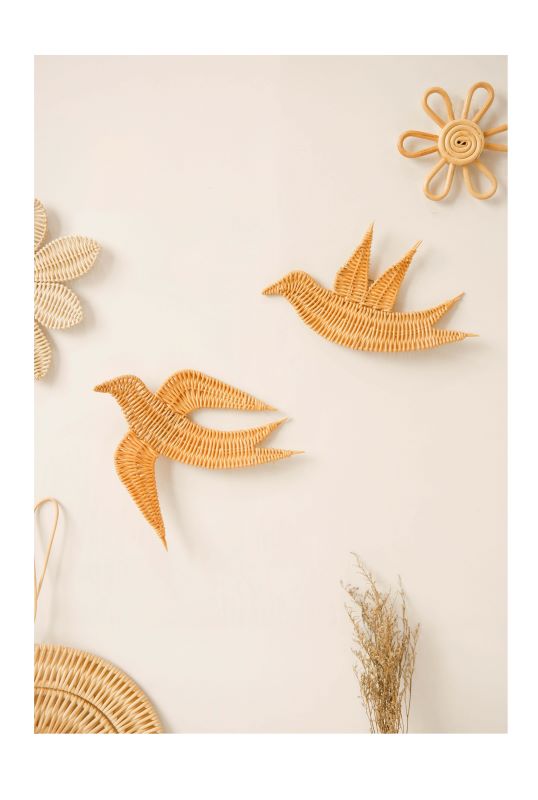 Boho Rattan Nursery Decor using Rattan Bird for Boys Kids Bedroom Decor with animal theme room | Animal Nursery Decor