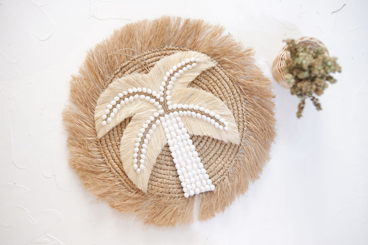 Palm Tree Shell Nursery Decor, Boho Beach Home Decor, Girls Coquette Room Decor, Sea Shell Ornament, Coastal House Decor, Boho Girls Bedroom Decor, Boho Shelf Decor