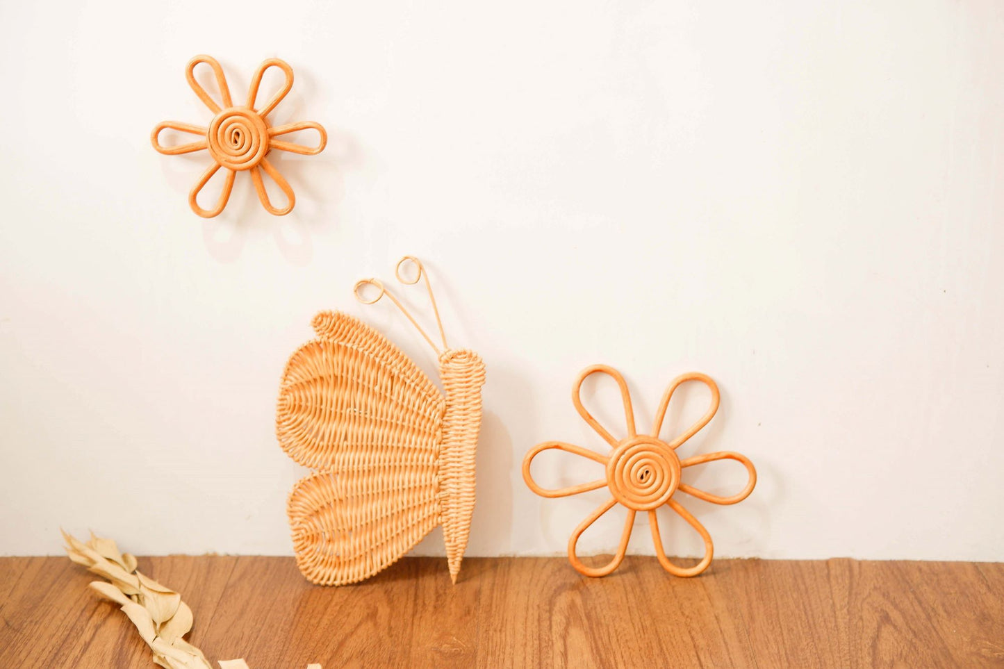 Rattan Butterfly Nursery Decor | Botanical Nursery Decor | Teenage Girls Bedroom Decor | Baby Girl Nursery Decor Ideas