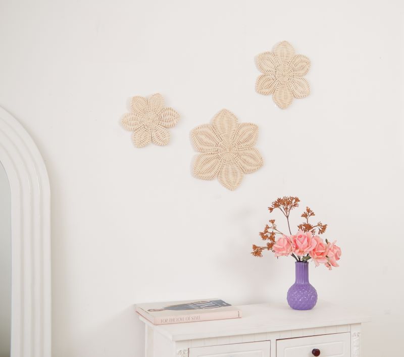 Rattan Daisy Wall Decor for Girls Nursery Decor, Boho Kids Playroom Decor, Neutral Baby Room Decor, Decor Above Crib, Kids Playroom Decor