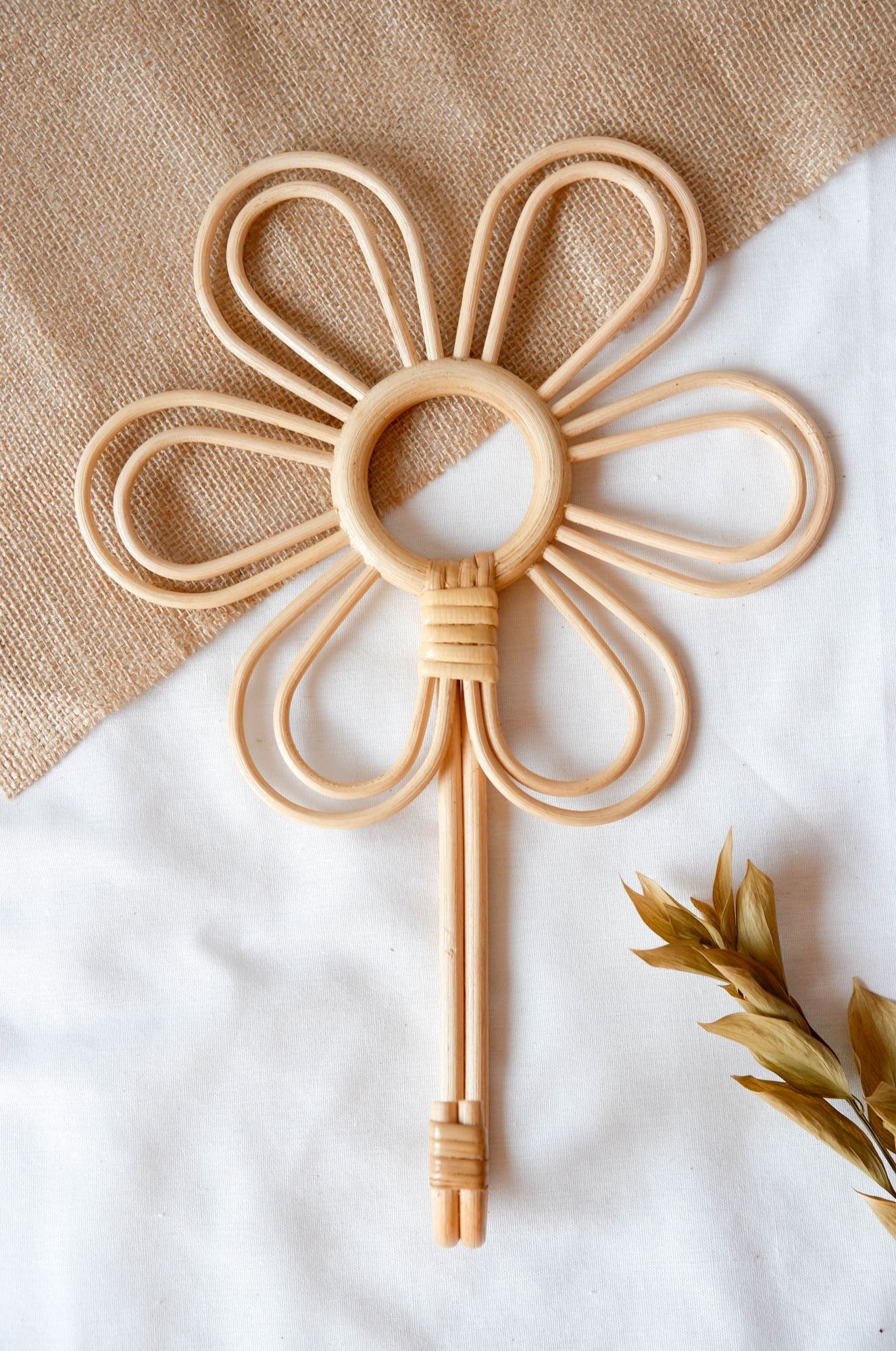 Rattan Nursery Wall Hook | Girls Nursery Decor | Natural Baby Room Decor