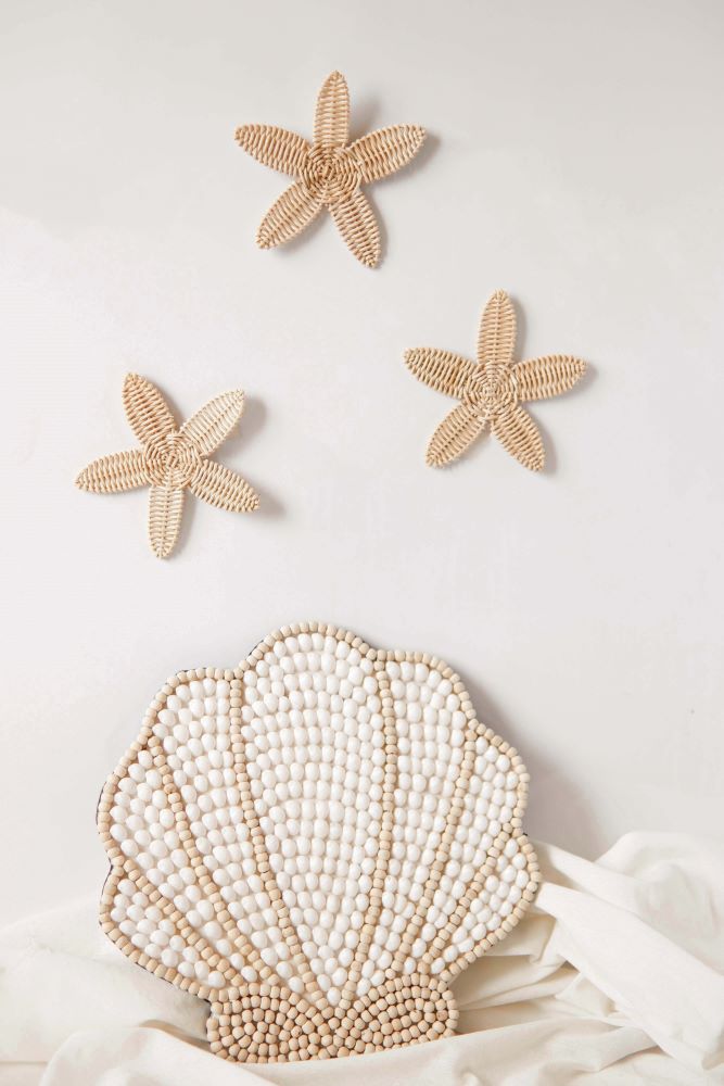 Boho Nursery Decor with Rattan Star Fish | Underwater Nursery Decor | Kids Playroom and Kid Toys