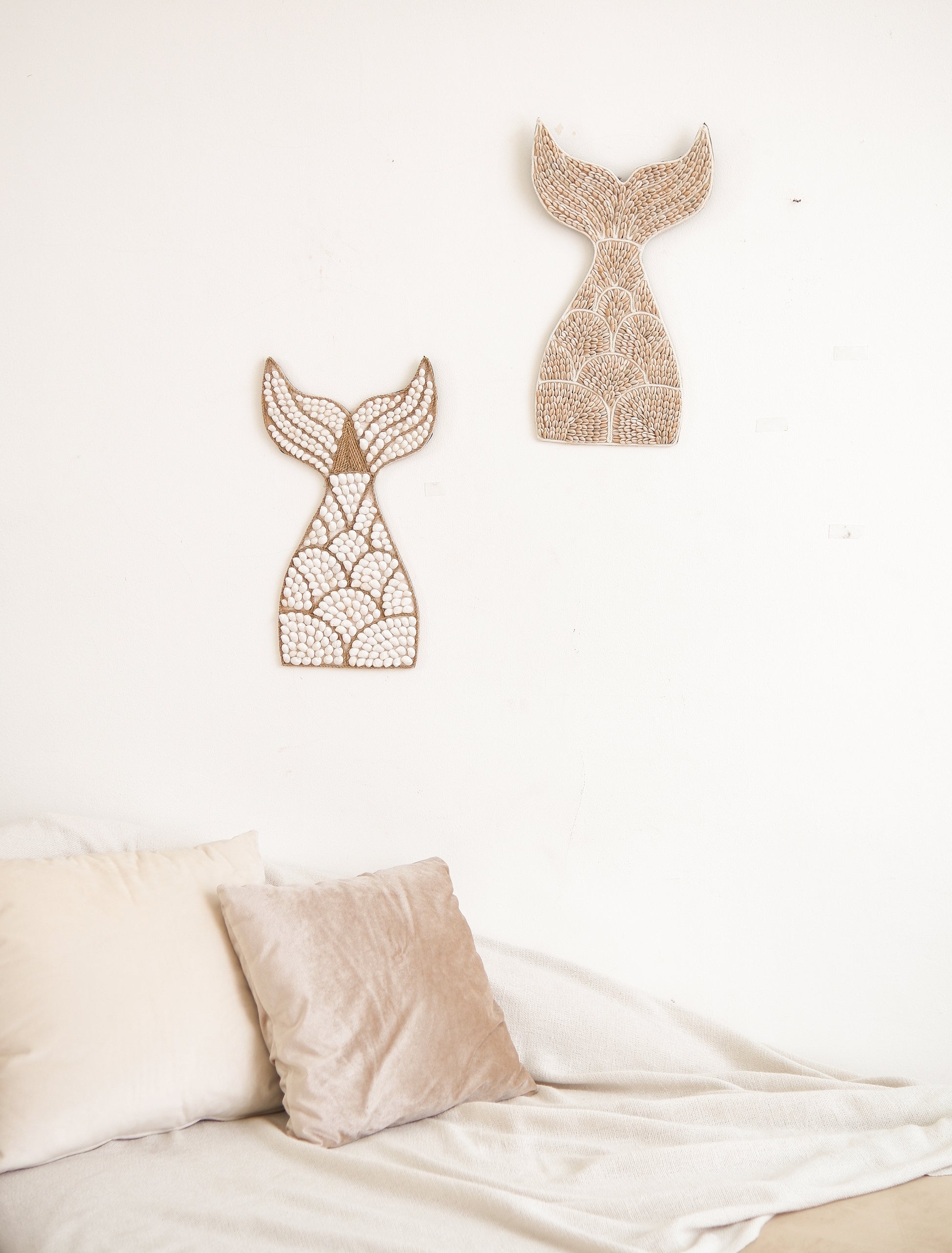 Sea Shell Tail Nursery Wall Decor | Boho Beach Baby Room Decor Ideas