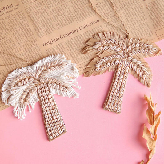 Palm Tree Shell Nursery Decor, Boho Nursery Wall Decor, Sea Shell Nursery Decor, Boho Beach Nursery Art, Boho Kids Room Decor, Kids Playroom