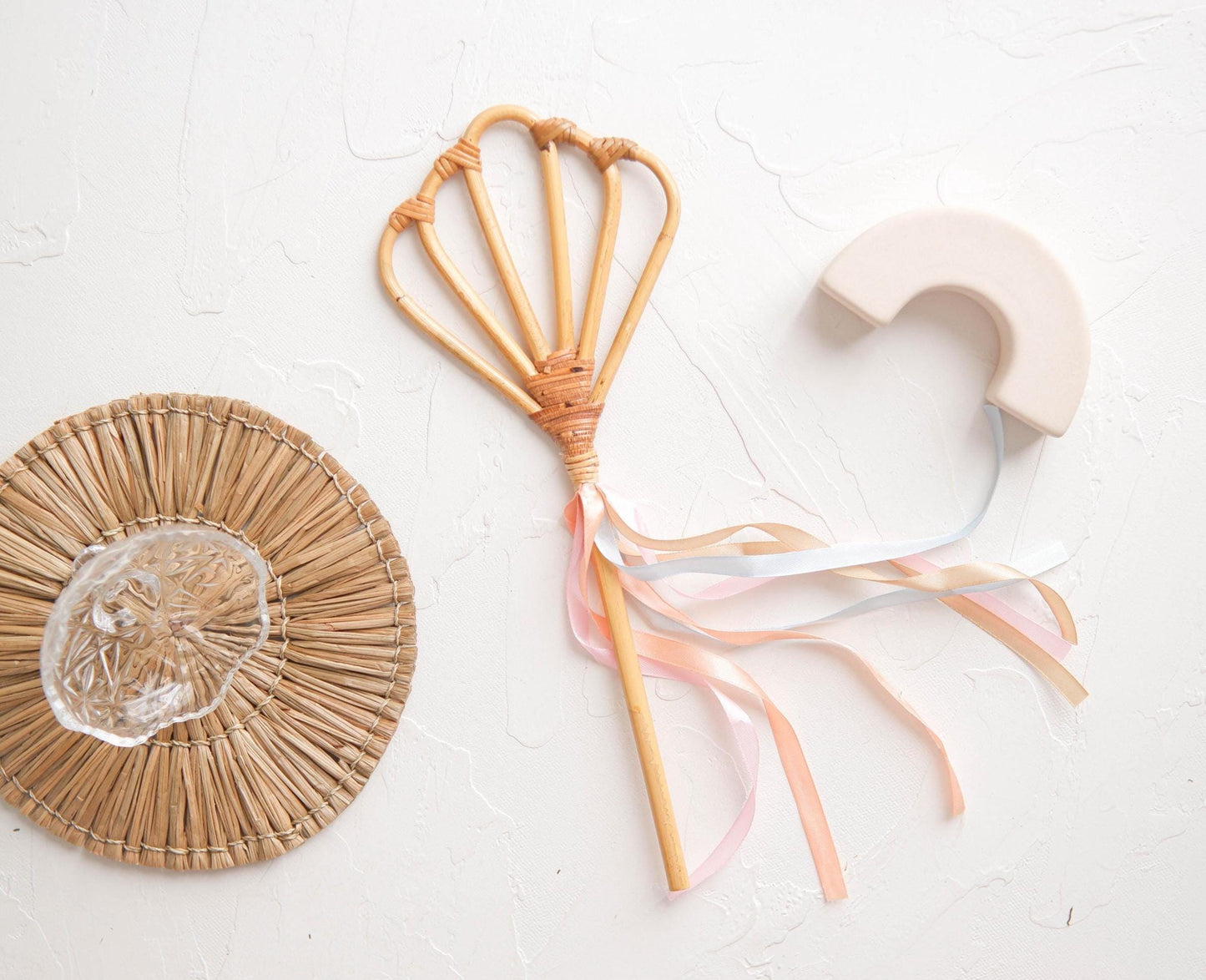Fairy Magic Wand, Rattan Kids Toys, Mermaid Seashell Wand, Rattan Fairy Miniature Wand, Under The Sea Baby Wands, Rattan Pretend Play